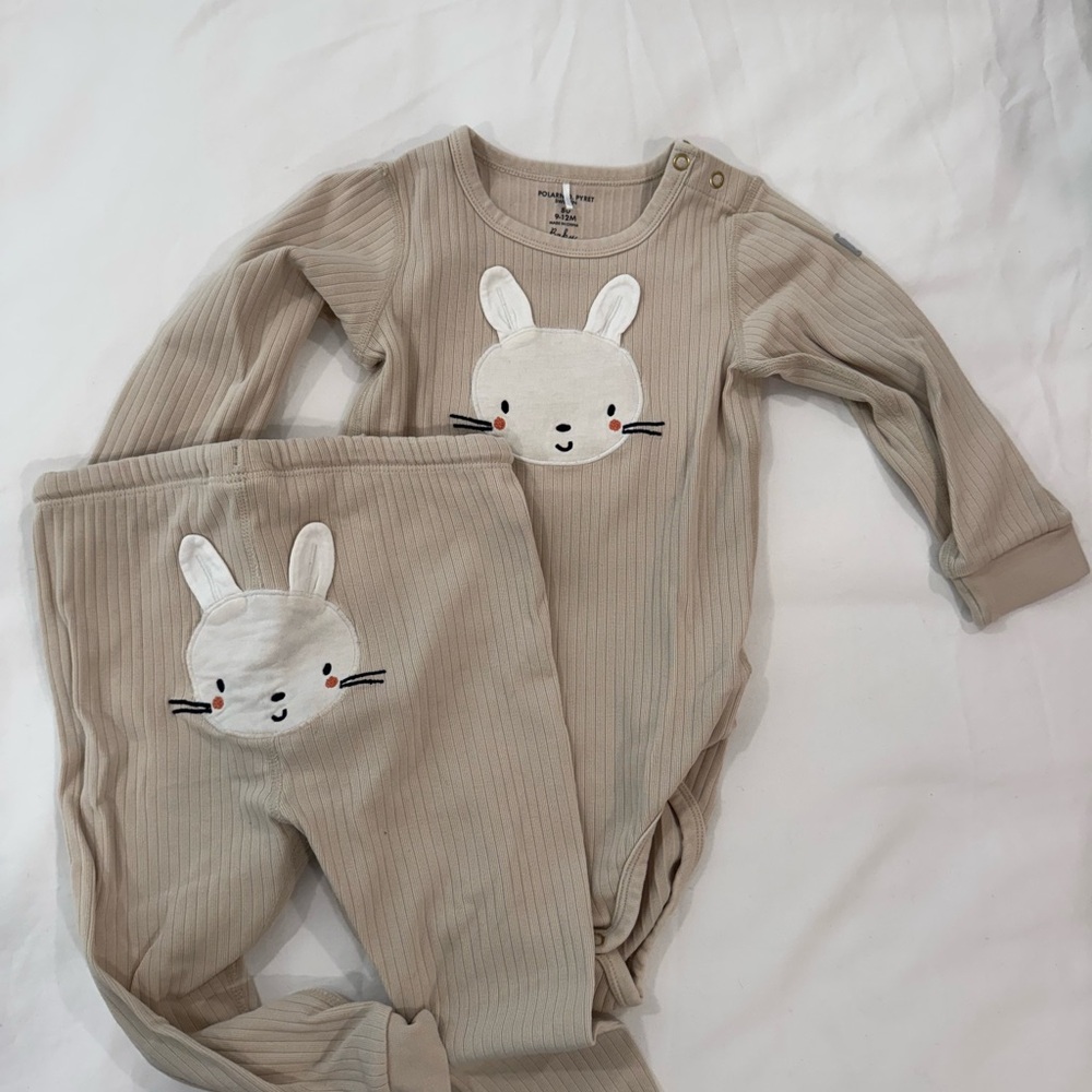 Tan Bunny Kids Set - 9-12mo